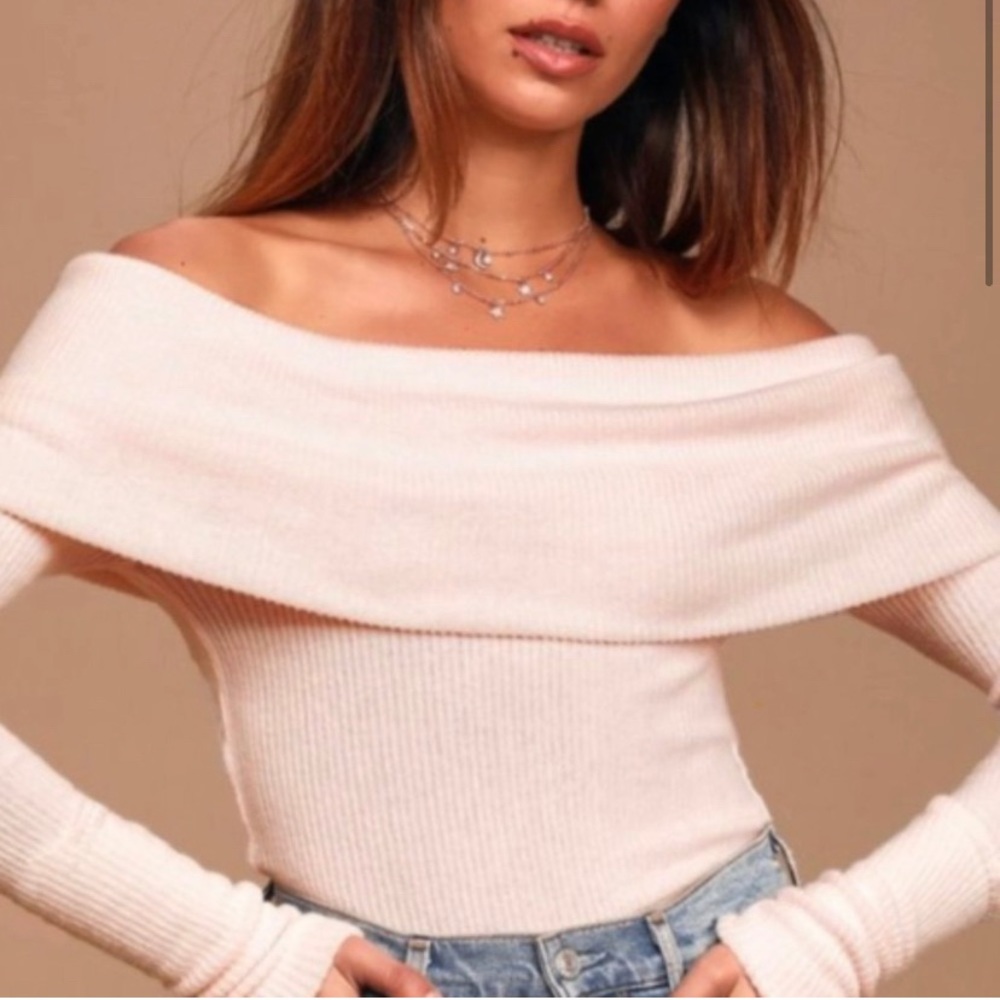 Free people never worn fleece snow bunny sweater